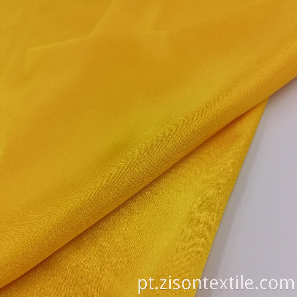 Yellow Dyed Woven Plain Crepe Back Polyester Satin Fabrics